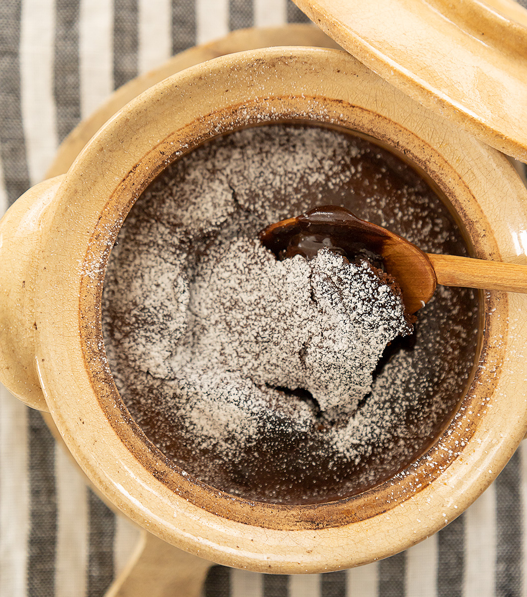 小さな土鍋のフォンダンショコラ