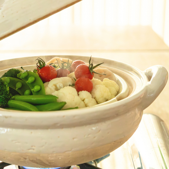 ヘルシー蒸し鍋 白