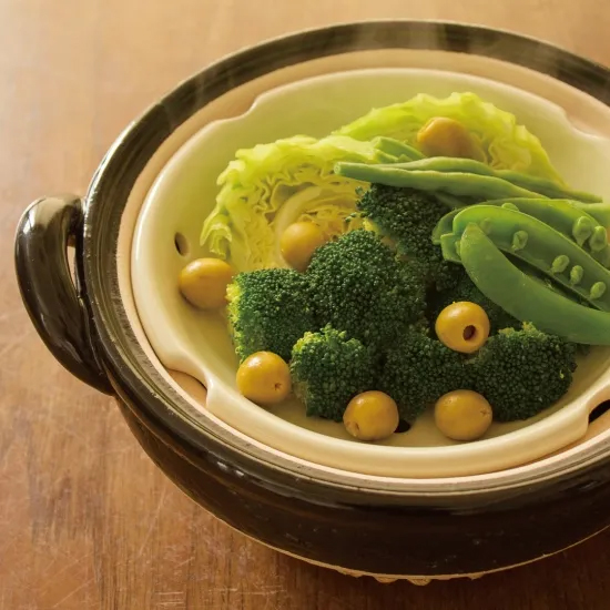 ヘルシー蒸し鍋 黒(中)